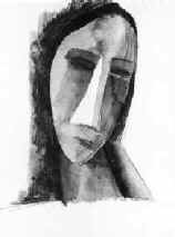 Пабло Пикассо. Голова женщины. 1908. Акварель